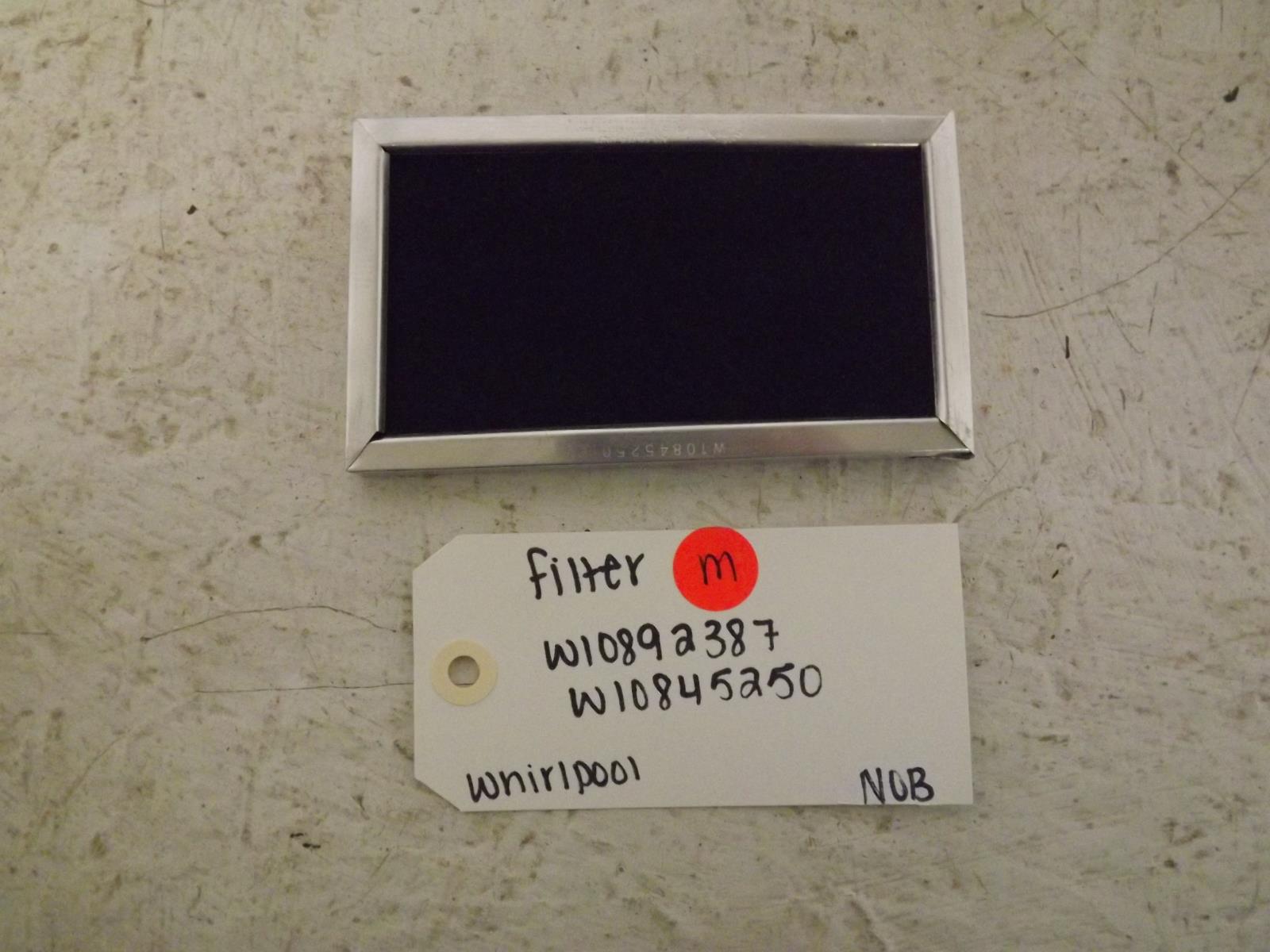 Whirlpool Microwave W10892387 W10845250 Filter NOB Whirlpool Microwave W10892387 W10845250 Filter NOB
